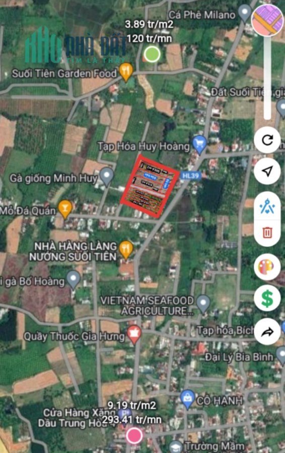 Bán đất Suối Tiên-Diên Khánh giá rẻ cho nhà đầu tư thích hợp làm vườn-LH 0906 359 868