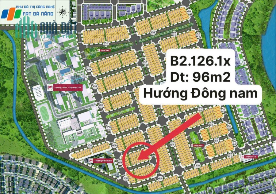Tài chính 2ty5x anh chị tham khảo ngay lô đất FPT này nhé ạ