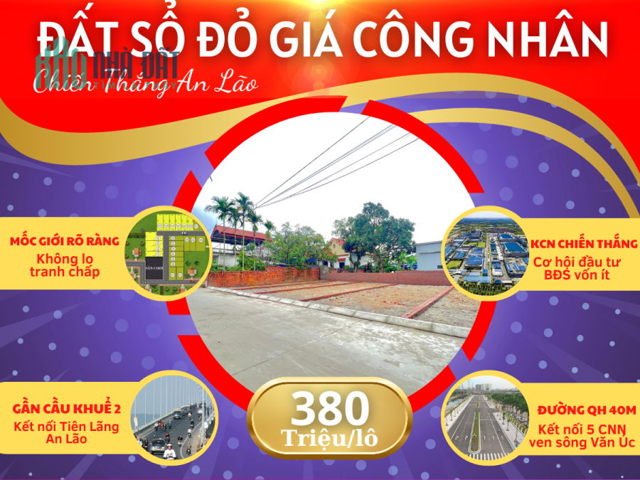 ⛴ Bán đất sổ đỏ giá công nhân tại trung tâm công nghiệp phía đông nam tp Hải Phòng