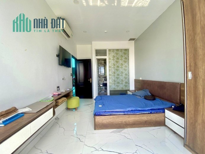 ♣  Mặt Tiền đường 7.5m View Vịnh Đà Nẵng, 180m2 4 tầng, 10 phòng KD, Mới đẹp
