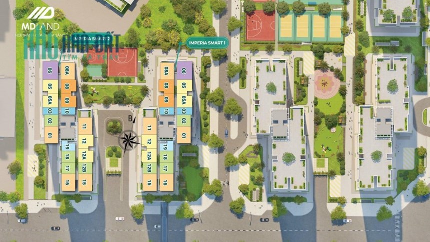 MẶT BẰNG !! Cho thuê shop chân đế SA, TK , M và Impe Vinhomes smart city 30-130m mặt sảnh LÔ GÓC