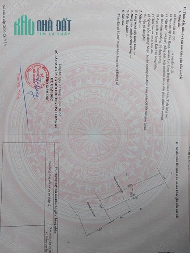 BÁN ĐẤT ẤP CẦU HÀNG, XÃ AN LỤC LONG, HUYỆN CHÂU THÀNH, TỈNH LONG AN.