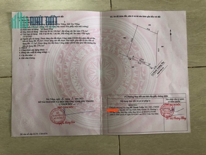 CHÍNH CHỦ Cần Bán Nhanh 2 Lô Đất Vị Trí Đắc Địa Tại Phường 6, TP Sóc Trăng , Sóc Trăng