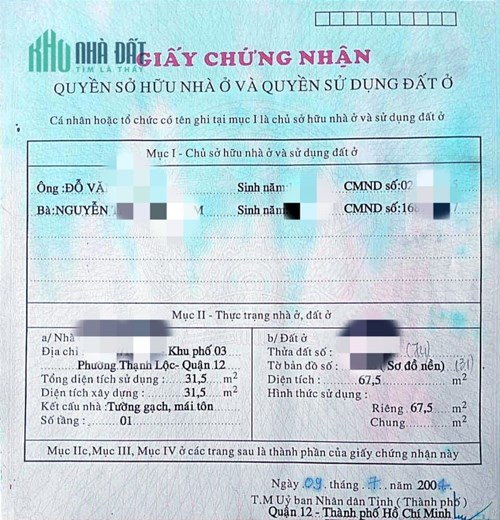 Giảm 500tr Nhà cấp 4 Ngang 4.5 Dài 15 chỉ 3Tỷ2 Thương Lượng F Thạnh Lộc Q12