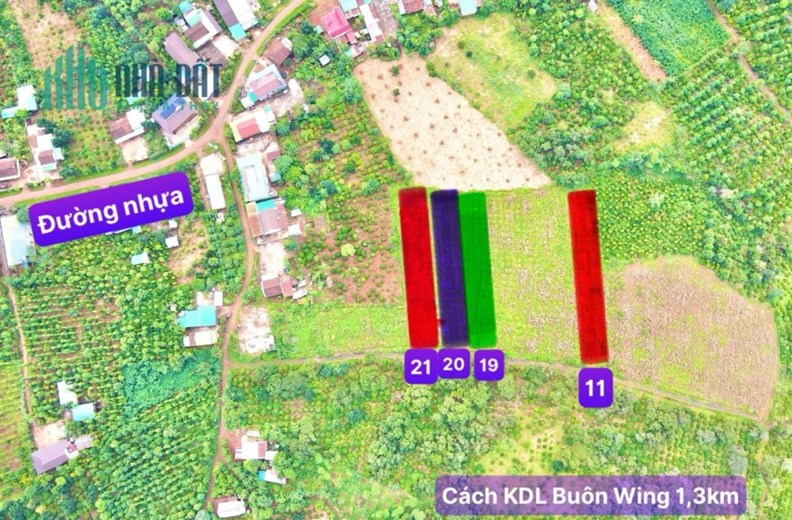 Đất gần Khu du lịch Buôn Wing giá 110tr lô 666m sổ hồng