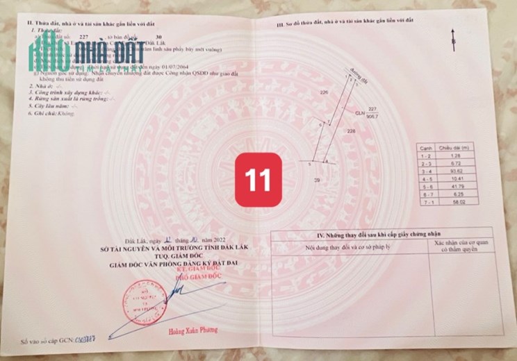 Đất gần Khu du lịch Buôn Wing giá 110tr lô 666m sổ hồng