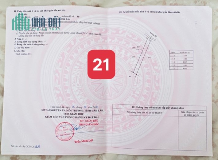 Đất gần Khu du lịch Buôn Wing giá 110tr lô 666m sổ hồng