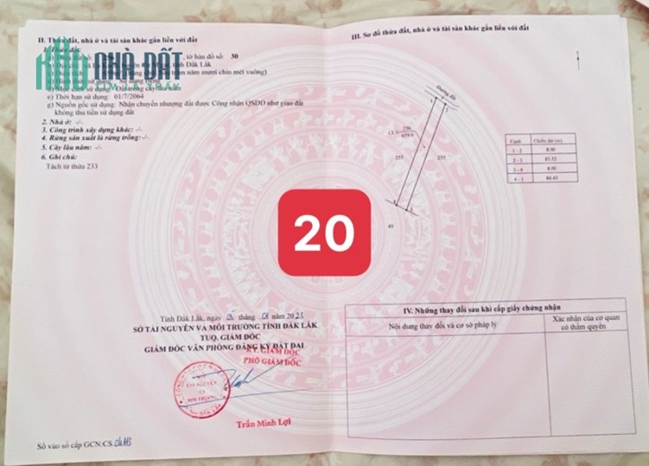Đất gần Khu du lịch Buôn Wing giá 110tr lô 666m sổ hồng