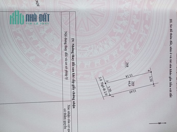 Hàng đẹp , bao chất giá chỉ hơn 600tr 
- diện tích 45m ô tô tận cửa 
- cách chợ trường yên chỉ 300m