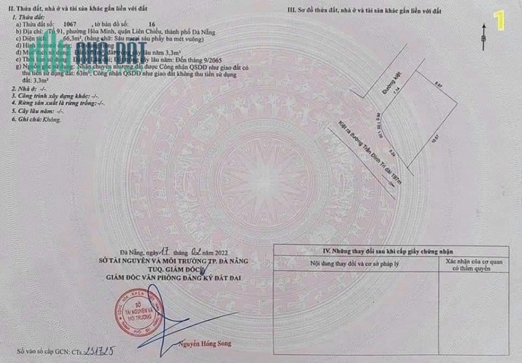 Chính chủ bán đất 2 mặt kiệt Ô TÔ tránh nhau K66 Trần Đình Tri,