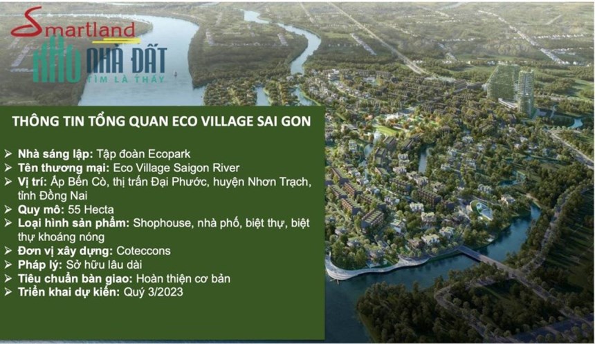 🌟 BIỆT THỰ 🌟 ECO VILLAGE SÀI GÒN RIVER - DT ĐẤT 150, DTXD 195, 19.3 TỶ