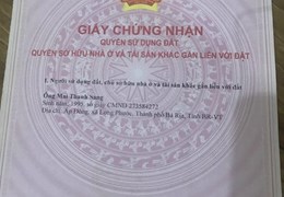 ĐẤT CHÍNH CHỦ – VỊ TRÍ ĐẮC ĐỊA Tại Xã Hòa Long, TP Bà Rịa, Tỉnh Bà Rịa - Vũng Tàu