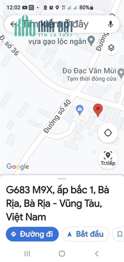ĐẤT CHÍNH CHỦ – VỊ TRÍ ĐẮC ĐỊA Tại Xã Hòa Long, TP Bà Rịa, Tỉnh Bà Rịa - Vũng Tàu