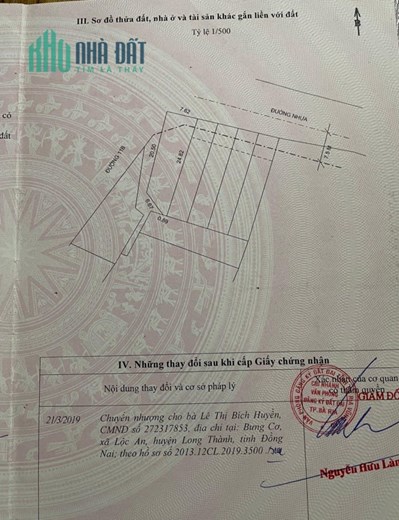 ĐẤT CHÍNH CHỦ – VỊ TRÍ ĐẮC ĐỊA Tại Xã Hòa Long, TP Bà Rịa, Tỉnh Bà Rịa - Vũng Tàu
