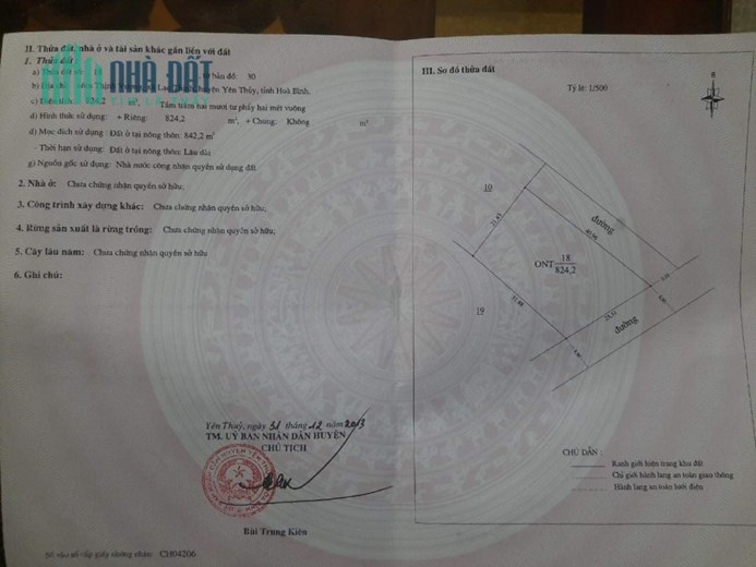 Chính Chủ Bán Lô Đất Đẹp Tại Xóm Thịnh Vượng, Xã Lạc Thịnh, Huyện Yên Thuỷ, Tỉnh Hoà Bình