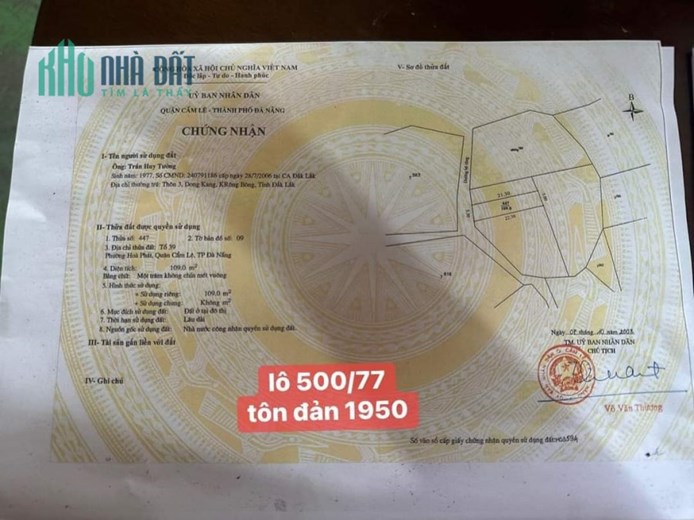 🔴💥Bán đất kiệt Ô TÔ tránh nhau K500 Tôn Đản - Cẩm Lệ - Đà Nẵng