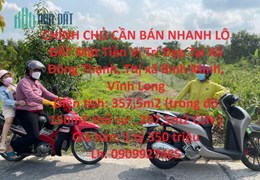 CHÍNH CHỦ CẦN BÁN NHANH LÔ ĐẤT Mặt Tiền Vị Trí Đẹp Tại Thị Xã Bình Minh, Vĩnh Long
