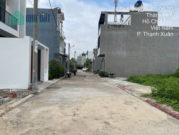 Bán đất Phường Thạnh Xuân, Quận 12, DT 105M2, Giá Nhỉnh 2 Tỷ, Gần MT Hà Huy Giáp