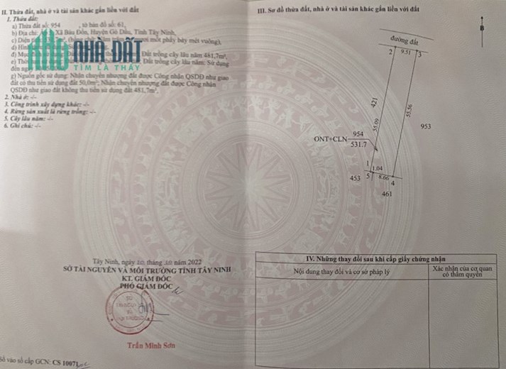 Bán đất Bàu Đồn, Gò Dầu, Tây Ninh - Vị trí đẹp