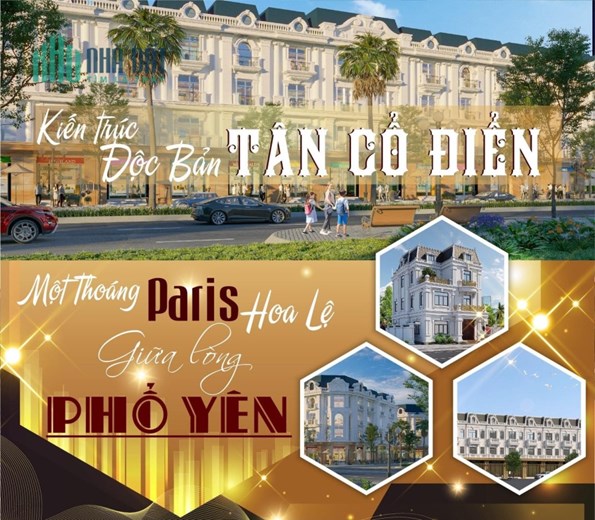 CẦN BÁN SHOPHOUES KHU ĐÔ THỊ YÊN THỨ CITY TẠI TRUNG TÂM TP PHỔ YÊN – VỊ TRÍ ĐẸP.