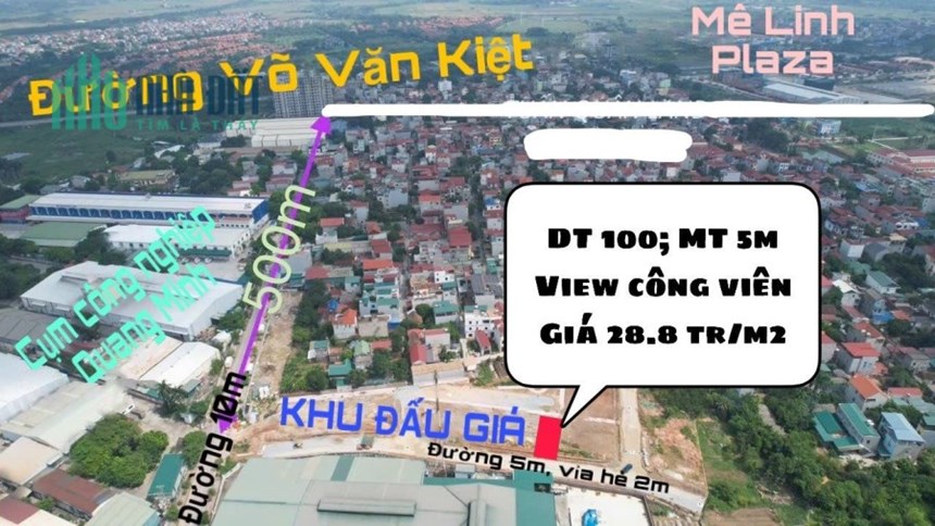 RẺ 130TR-100mv 2950K ĐẤT ĐẤU GIÁ PHÁP LÝ RÕ RÀNG
NGAY TRUNG TÂM TT QUANG MINH,MÊ LINH