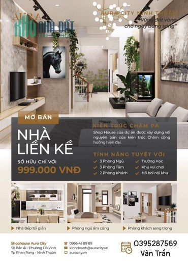 dự án AuraCity khu đô thị sân bay nằm cạnh khu du lịch nổi tiếng Phan Rang Ninh Thuân 0395287569