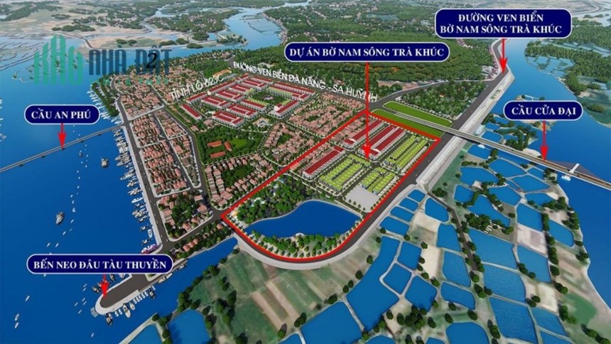 Biệt thự 10mx24m mặt tiền bờ Nam Sông Trà Khúc rộng 36m