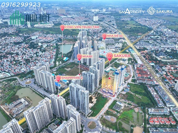 Sa1 Tòa nhà cuối cùng của phân khu Sakura Nhật Bản giá rẻ nhất dự án Vinhomes Smart City. Nhận siêu