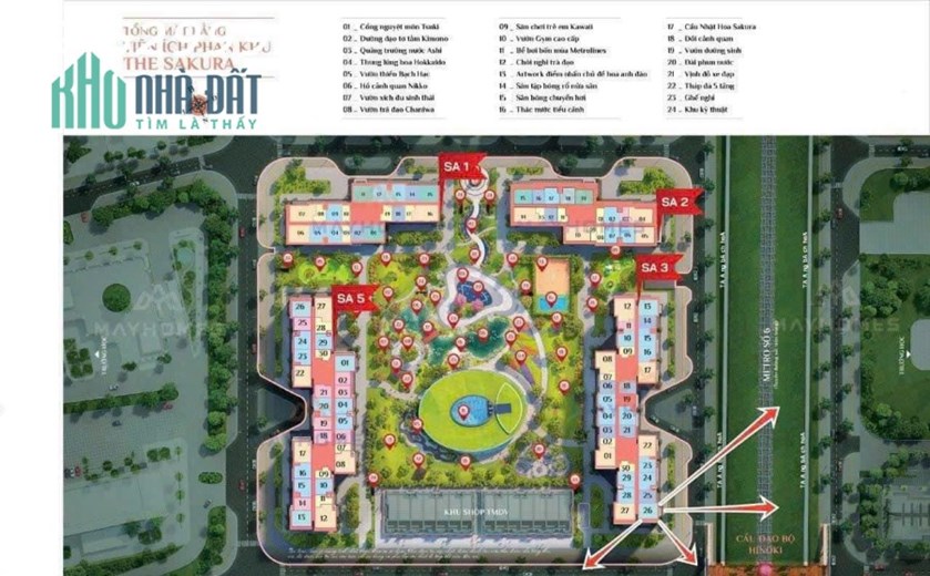 Sa1 Tòa nhà cuối cùng của phân khu Sakura Nhật Bản giá rẻ nhất dự án Vinhomes Smart City. Nhận siêu