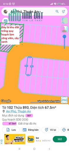 Đất KDC Lê Phong An Phú 1, Thuận An, Sổ Hồng Riêng, Thổ Cư 100% - 1,75 Tỷ