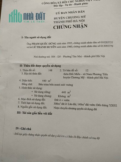 FO cắt bán 220m mặt đường đồi miễu Nam Phương Tiến cách quốc lộ 6 2km giá chưa đến 9 triệu trên mết