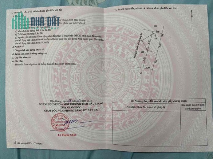 CHÍNH CHỦ BÁN ĐẤT SỔ HỒNG RIÊNG GIÁ RẺ DUY NHẤT TRUNG TÂM VỊ THANH
