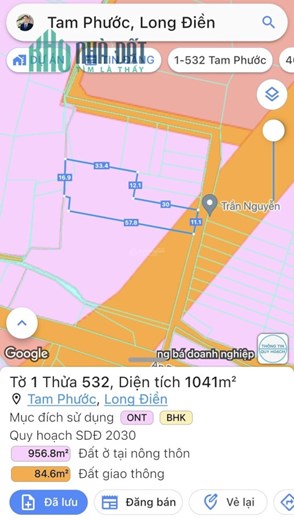 Bán 1000m2 đất thổ vườn đường 26m - Huyện Long Điền - BRVT - chính chủ