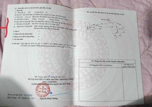 Bán đất 335m2 xã Thanh Lâm, Bắc Giang
Cách khu hành chính xã Thanh Lâm gần 1km.