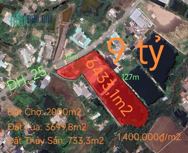 Bán lô đất thổ có nhà làm kho xưởng gần Quốc Lộ 50B giá 9 tỷ