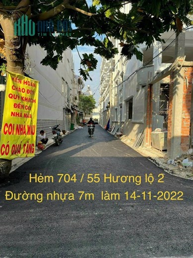 Bán nhà mới đường Hương Lộ 2 Bính Tân 5 tầng 4.2x14 hẻm 6m gần ngã tư Bốn Xã giá hơn 5 ty.