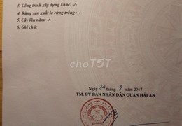 Chính chủ cần bán đất mặt đường ngõ 237 Đằng Hải - Quận Hải An - Hải Phòng