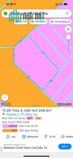 ✅BÁN LÔ GÓC 2 MẶT TIỀN NGÔ ĐỨC KẾ, TTTM, TP. VŨNG TÀU DT 244M2 GIÁ 27 TỎI - LH: 0373*817*178