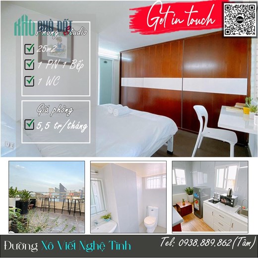 Phòng đẹp XVNT đoạn gần hàng xanh, full nội thất