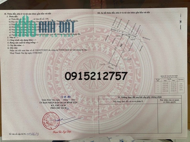 ⭐Bán đất ở 15/12 công chứng tại Bình Tân, TPHCM - 0915212757