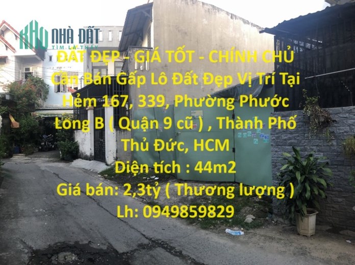 ĐẤT ĐẸP - GIÁ TỐT - CHÍNH CHỦ Cần Bán Gấp Lô Đất Đẹp Vị Trí Tại TP Thủ Đức, HCM