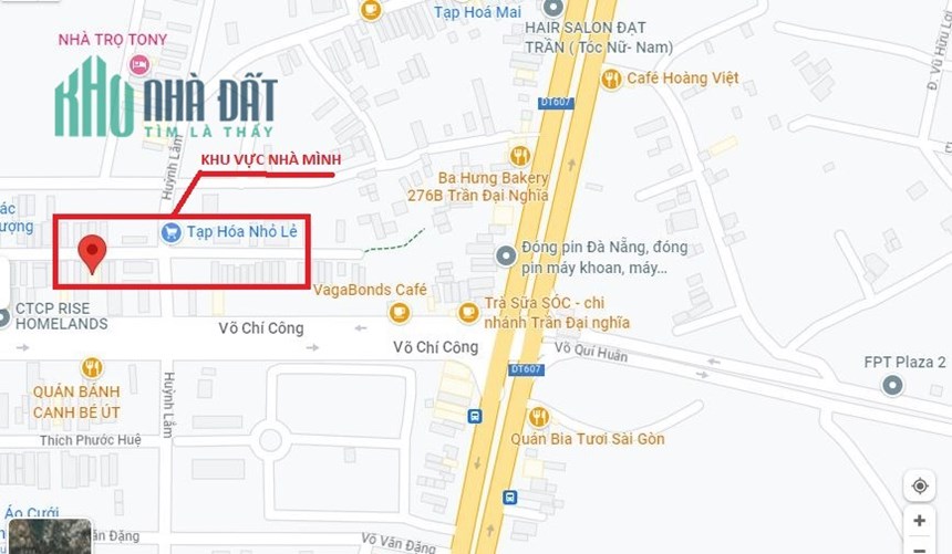 BÁN NHÀ MT 2 TẦNG NGAY CẠNH NGÃ 4 ĐƯỜNG VÕ CHÍ CÔNG & HUỲNH LẮM, NGŨ HÀNH SƠN ĐÀ NẴNG, CHỈ 2,85 TỶ