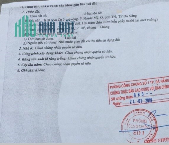 🔴💥Bán lô đất lô góc 2 mặt tiền đường Đông Kinh Nghĩa Thục - Sơn Trà - Đà Nẵng