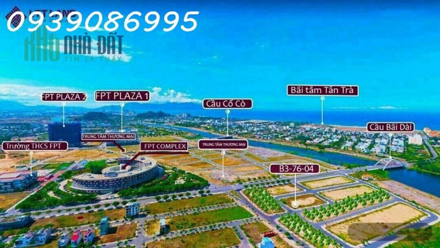 Siêu phẩm 2mặt tiền vị trí đẹp khu R3 Fpt city Đà Nẵng. - Diện tích 153.6m2 với bề ngang 9m thích