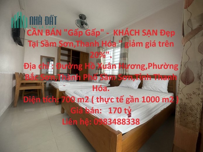 CẦN BÁN "Gấp Gấp" -  KHÁCH SẠN Đẹp Tại Sầm Sơn,Thanh Hóa " giảm giá trên 20%".