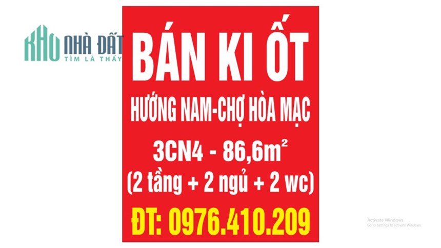 Kiot 02 tầng-2 ngủ-87m2-40 năm tại Thị Xã Duy Tiên -Hà Nam