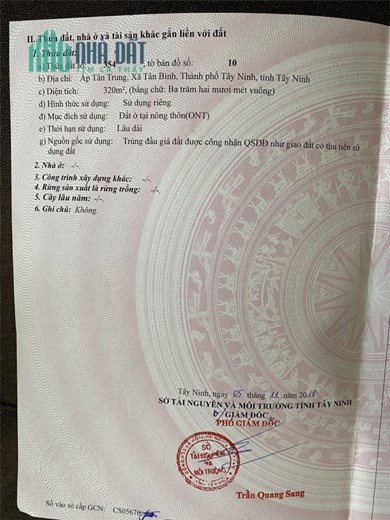 ĐẤT ĐẸP - GIÁ TỐT - Chính Chủ Bán Gấp Tại Xã Tân Bình, TP Tây Ninh - Tây Ninh