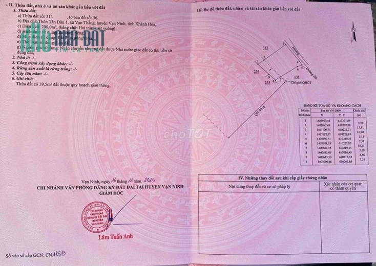 CHÍNH CHỦ CẦN BÁN GẤP LÔ ĐẤT  Tại Nguyễn Huệ, Xã Vạn Hưng, Huyện Vạn Ninh, Khánh Hòa