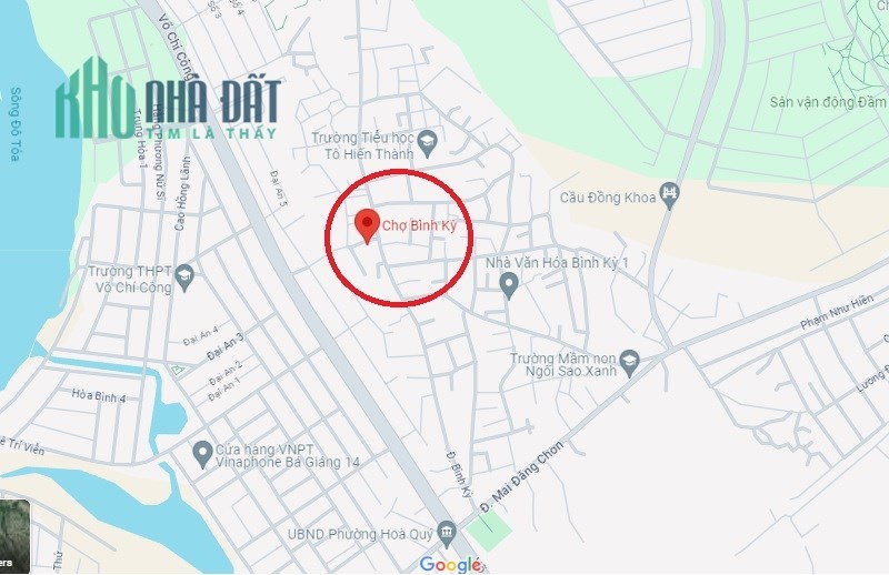 ♣ Đất Kiệt Ô tô 5m, gần Chợ Bình Kỳ, 90m2, 5x18, 2.2 tỷ