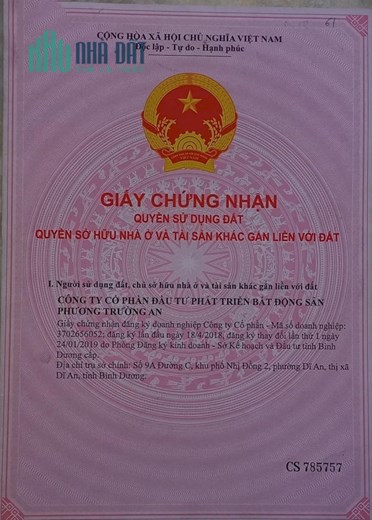 Chính Chủ Cần Bán Đất Dự Án Phương Trường An Tân Định